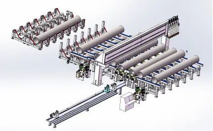 Gantry type ultrasonic and eddy current testing machine for big size pipes and bars testing